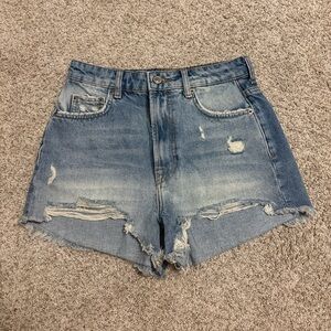 Zara Denim Distressed Women Jean Shorts